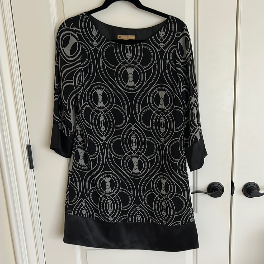 Limited Edition Black and Gray Geometric Dress